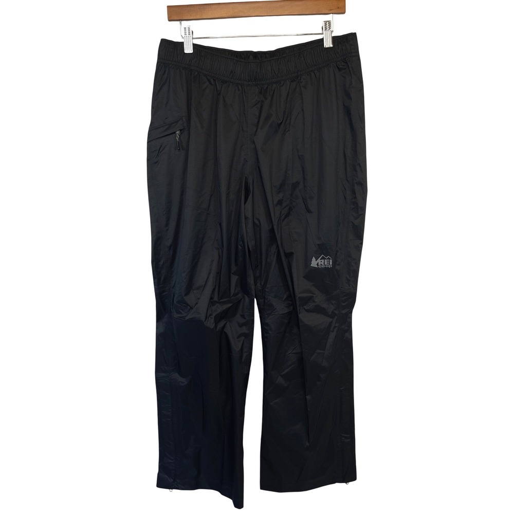 REI Co-op Womens Rain Pants Waterproof Ripstop M Short Black Hiking Gear Outdoor